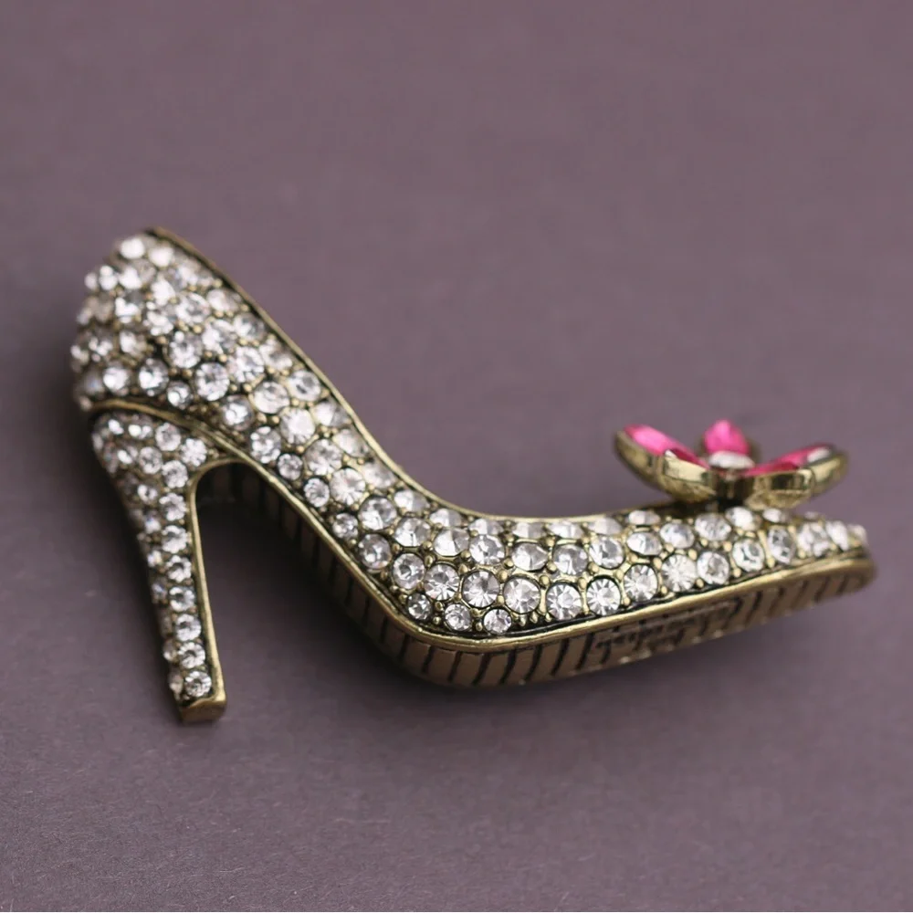 Heidi Daus highlife High Heel Crystal Brooch